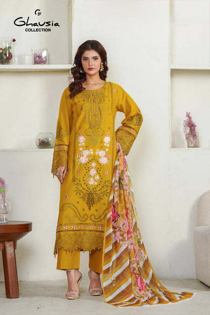 Lawn Embroidered Kurta 3P - G2141