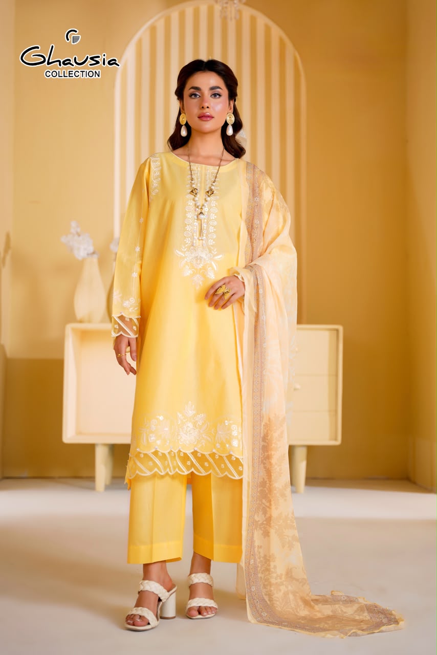 Lawn Embroidered Kurta 3P - G2401