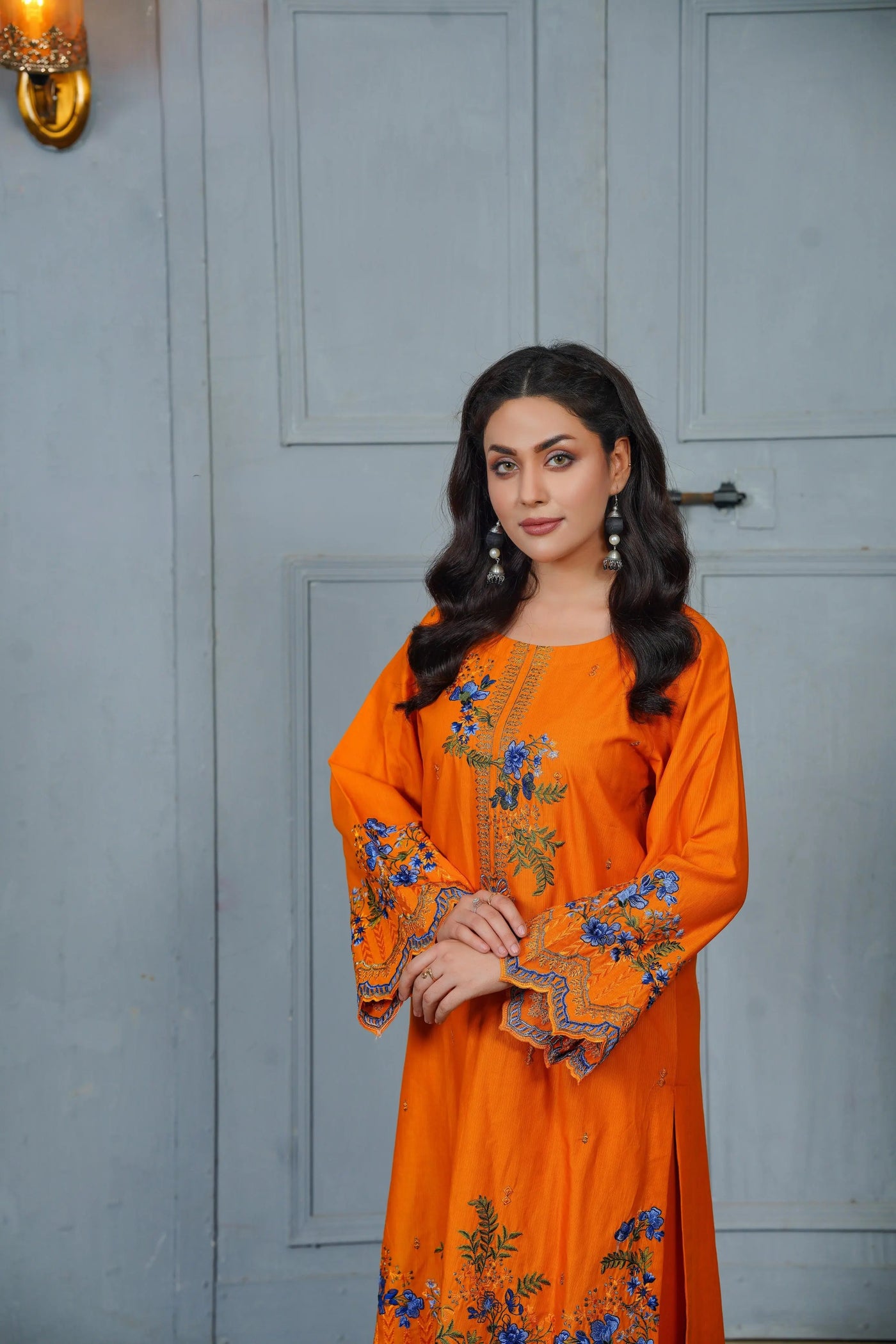 Embroidered Cambric Cotton 2pc Ghausia Collection