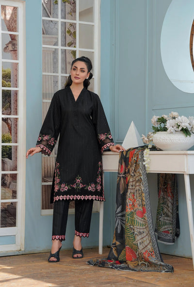 Embroidered Lawn BORING 3p - G1862 Ghausia Collection