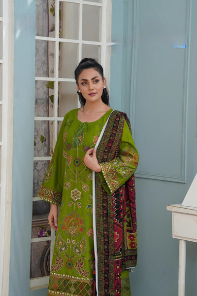 Embroidered long Lawn 3p - G1852 Ghausia Collection