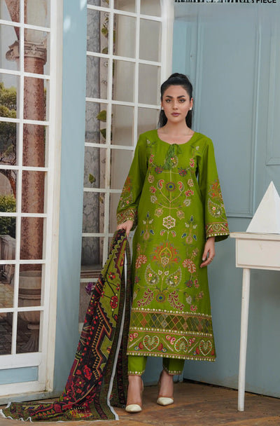 Embroidered long Lawn 3p - G1852 Ghausia Collection